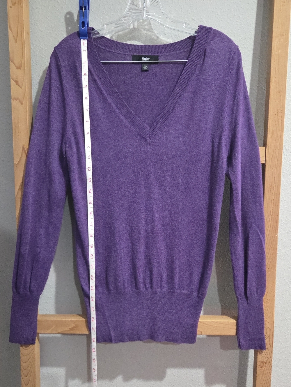 Mossimo Supply Co. Purple V-Neck Sweater